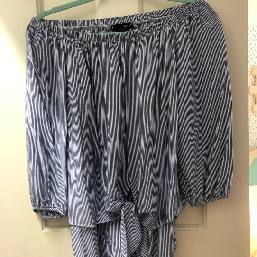 AQUA off the shoulder top